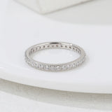 18K Plated S925 Sterling Silver Moissanite Ring Micro Pave Mossan Rings