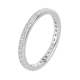18K Plated S925 Sterling Silver Moissanite Ring Micro Pave Mossan Rings