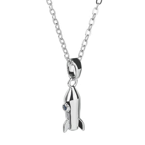 Rocket CZ Necklace 925 Silver Chain S925 Pendant Hypoallergenic