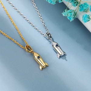 Rocket CZ Necklace 925 Silver Chain S925 Pendant Hypoallergenic