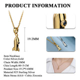 Rocket CZ Necklace 925 Silver Chain S925 Pendant Hypoallergenic