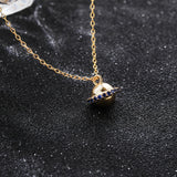 Round Ball Zircon Necklace 925 Silver Chain Pendant Cubic Zirconia S925 18K