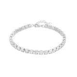 S925 3MM CZ Tennis Bracelet 925 Silver Chain Micro Pave 4MM Zircon 18K Plated