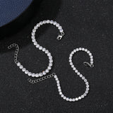 S925 3MM CZ Tennis Bracelet 925 Silver Chain Micro Pave 4MM Zircon 18K Plated