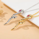 Colorful Zirconia Pendant Necklace S925 Silver Women's Jewelry