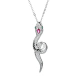 Colorful Zirconia Pendant Necklace S925 Silver Women's Jewelry