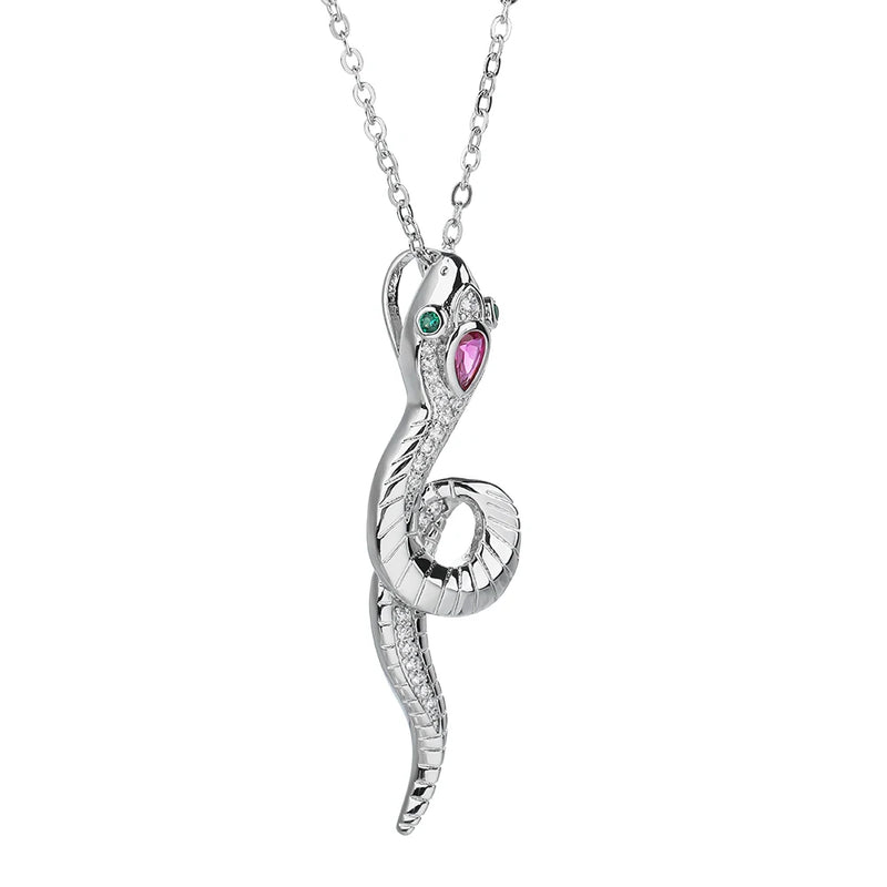 Colorful Zirconia Pendant Necklace S925 Silver Women's Jewelry