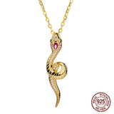 Colorful Zirconia Pendant Necklace S925 Silver Women's Jewelry
