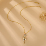 Colorful Zirconia Pendant Necklace S925 Silver Women's Jewelry