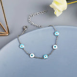 Evil Eyes Charm Bracelet Colorful Enamel Lucky Eye Turkey Bracelet