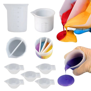 Split Cup Silicone Epoxy Mix For Paint Pouring DIY Resin Tool