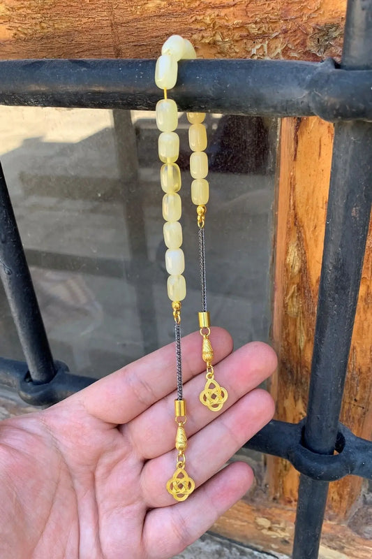 Powder Amber Moire Zaza Rosary Dgn1190