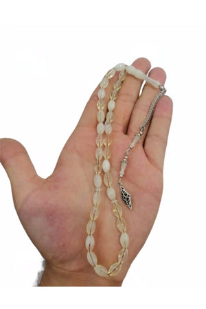 Powder Amber Rosary Necklace for Stress Relief