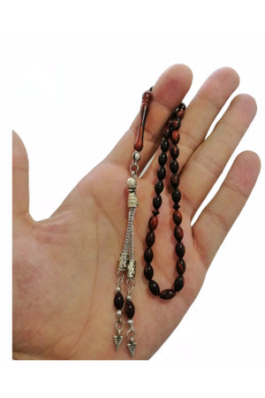 Powder Amber Rosary Necklace Bracelet with Charms