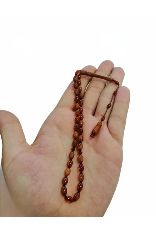 Powder Amber Rosary Necklace Bracelet with Unique Charms