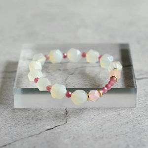 Tourmaline Crystal Girl Bracelet Powder Sweet Minority Hand String