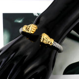 Power Fist Cable Wire Bracelet Bangles Punk Cuff Bracelet Men Boy Jewelry