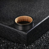 Poya 8mm Tungsten Carbide Rings with Wood Liner