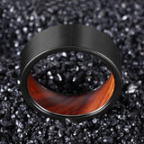 8mm Ironwood Sleeve Tungsten Carbide Ring
