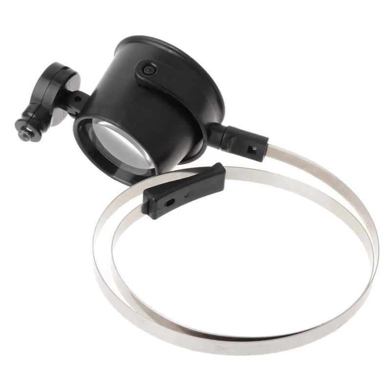 10X LED Hands Eye Loupe Jewelry Watch Repair Magnifier Headband