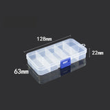 Adjustable 10/15/24 Compartment Plastic Storage Box Jewelry Organizer