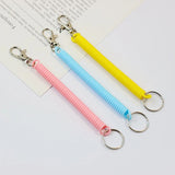 Wire Spring Rope Key Chain Multi-color Elastic Rope
