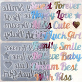 Pray Bless Word Letters Pendants Epoxy Resin Making Mold DIY Couple Gift