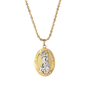Pray For Us Necklace Saint Sebastian Pendant