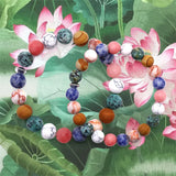 Prayer Beads Natural Stone Bracelet Chakra Charm Men Women Jewelry Christmas