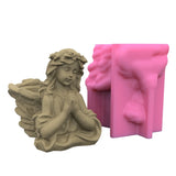 Praying Girl Gypsum Silicone Mold Succulents Concrete Flower Pot Mold