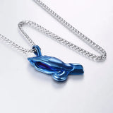 Men's Praying Hands Necklace Blue/Black Religious Jewelry