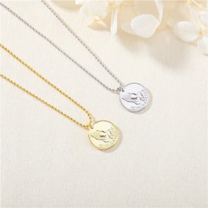 Sterling Silver Praying Necklace 925 for Women