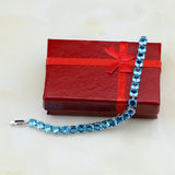 Round Sky Australian Crystal 925 Silver Bracelet