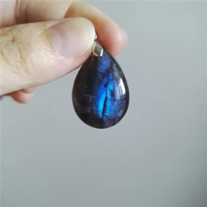 Labradorite Water Drop Bead Pendant Necklace Charm