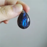 Labradorite Water Drop Bead Pendant Necklace Charm
