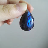 Labradorite Water Drop Bead Pendant Necklace Charm