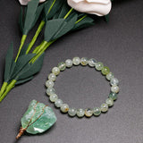 Prehnite Bracelet Natural Grape Stone Elastic Bead Bracelets 6mm 8mm 10mm