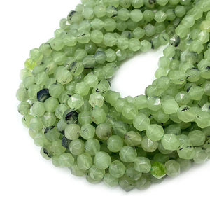Prehnite Natural Stone Necklace Bead 6mm 8mm Faceted Round Bracelet Beads