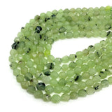 Prehnite Natural Stone Necklace Bead 6mm 8mm Faceted Round Bracelet Beads