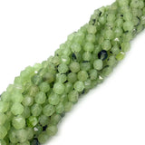 Prehnite Natural Stone Necklace Bead 6mm 8mm Faceted Round Bracelet Beads