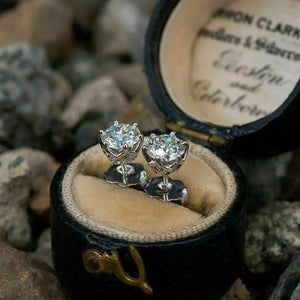 1.5ct Moissanite Stud Earrings 925 Sterling Silver Women's Jewelry