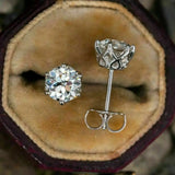1.5ct Moissanite Stud Earrings 925 Sterling Silver Women's Jewelry