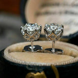 1.5ct Moissanite Stud Earrings 925 Sterling Silver Women's Jewelry