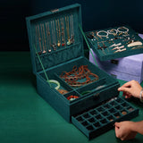 Flannel Jewelry Organizer Box with Lock