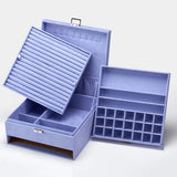 Flannel Jewelry Organizer Box with Lock
