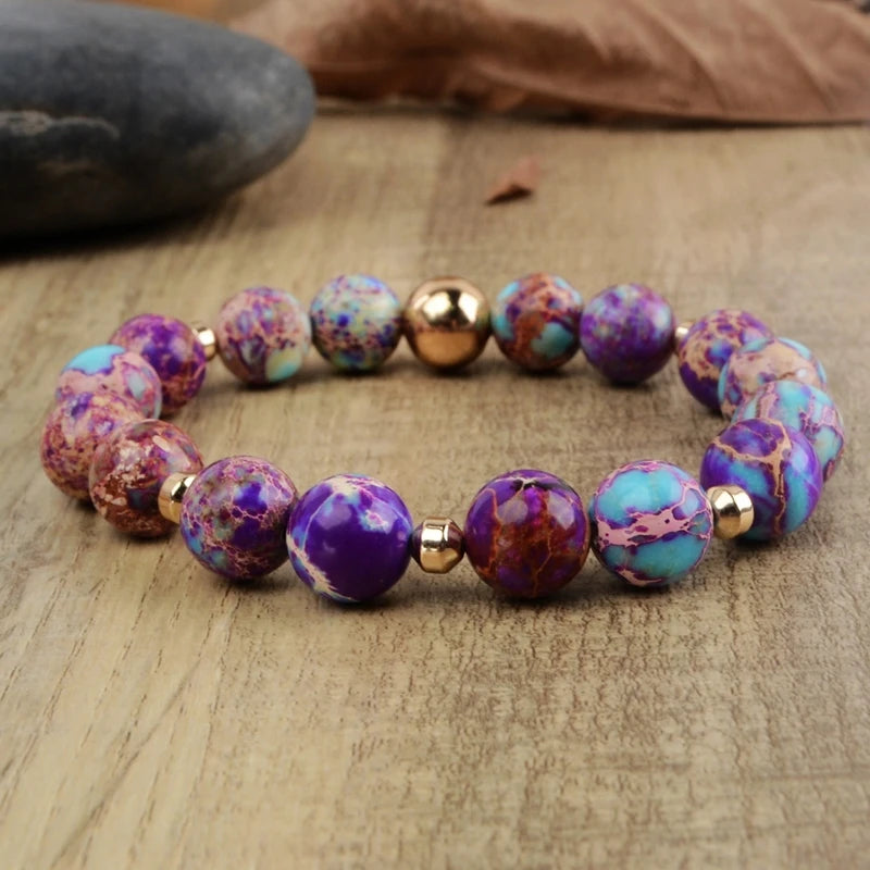 Stone Jasper Fancy Friendship Bracelets Couples Yoga Bracelet