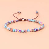 Natural Stone Beads Chakra Bracelet for Women Men Couples Yoga Jewelry