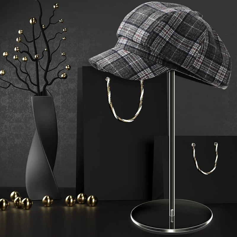 Clear Acrylic Hat Stand & Wig Holder Rack Display Stand Home Decor