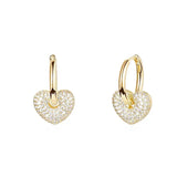 Zircon Heart Pendant Earrings Set for Women