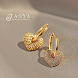 Zircon Heart Pendant Earrings Set for Women
